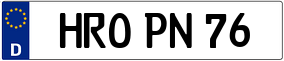 Trailer License Plate